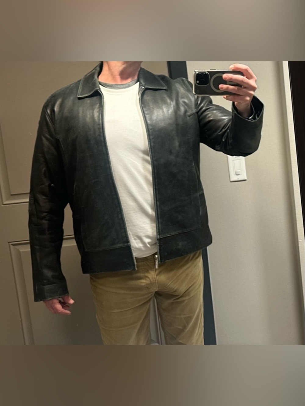 VTG Men’s Black WILSONS LEATHER JACKET Medium Pelle Studio Removable Lining - Picture 2 of 12